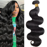 Asxdovig 12A Human Hair Bundles 20 Inch Body Wave Bundles Human Hair 100% Unprocessed Brazilian Virgin Hair Real Natural Black W