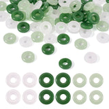 12mm Green Hollow Flat Round Beads Crystal Glass Circle Bead Craftdady 75Pcs Glass Donut Ring Charms Beads White Disc Rondelle S