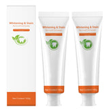 2Pcs White Toothpaste for Teeth Whitening, Teeth Whitening Kit, Niacinamide Whitening Toothpaste, Tooth Stain Removal Colour Cor