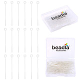 BEADIA Silver Plated Open Eye Pins Non Tarnish 35mm 150pcs for Jewelry Making Findings