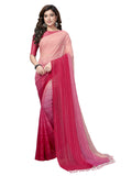 Pratham Blue Womens Silk Saree With Blouse Piece (PB-230_Pink and Peach)
