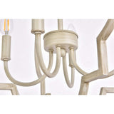 Living District Sandara 4-Light Mid-Century Metal Pendant In Weathered Dove