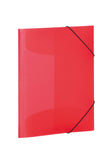 HERMA 19504 Sammelmappe DIN A4 Transluzent Rot, stabiler Kunststoff, abwaschbar und strapazierfhig, Ordnungsmappe mit Innenklapp