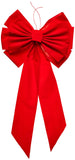 HOLIDAY TRIM 7366 11 Loop Velvet Bow for Decoration, Red