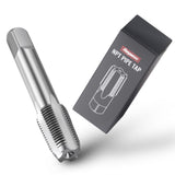 Reywoo 1/8-27 NPT Pipe Tap, 1/8-27 NPT Thread Tap, 52100 High-Carbon Chrome Bearing Steel Taper Tap, 4 Flute, for Plumbing, Meta