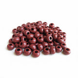 Large Hole Beads for Jewelry Making-100pcs 14mm European Rondelle Spacer Beads,Big Hole Craft for Bracelets(Coffee)