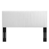 Modway Mod-6327-Whi Eloise Channel Tufted Performance Velvet Full/Queen Headboard, White