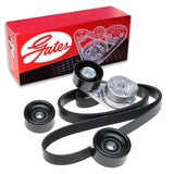 Gates Complete Serpentine Belt Drive Component Kit compatible with Ford F-250 Super Duty 6.7L V8 2012-2016