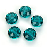50pcs Adabele Austrian 8mm Faceted Flat Round Coin Crystal Beads Emerald Green Compatible with Swarovski Preciosa 5052
