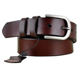 Vonsely Womens Leather Belts For Jeans, Women Leather Waist Belts For Pants, Wide Coffee, Suit Waistline 3437