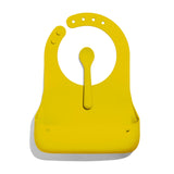 Avanchy Silicone Baby Bibs, Waterproof, Adjustable, BPA Free, Soft Unisex Set for Toddlers with Matching Spoon, Yellow