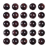 FANGQUN 60pcs 6mm Garnet Beads for Bracelets Natural Stone Burgundy Prayer Beads Loose Gemstone Polished Round Beads for Jewelry
