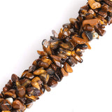 6-8mm Tiger Eye Natural Stone Gravel Gemstone Chips Beads for Jewelry Making Loose Beads Wholesale Freeform Yellow Brown 34 JOE