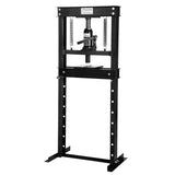 12 Ton H Frame Hydraulic Shop Press,Heavy Duty Garage Floor Press with Adjustable Height Stamping Plates,Built in Relief Valve f