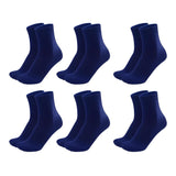 Mukhaksh (Pack Of 6 Pairs = 12 Socks Men Boys Cotton Navy Blue Ankle Length Sports Socks Cricket Basketball Tenis Football Badmi