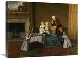John, Fourteenth Lord Willoughby De Broke, And His Family-Canvas Art-24X20