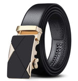 Zacharias MenS Artificial Leather Belt Autolock Buckle Ax5303 (Black; 4Xl)