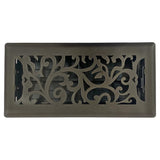 Sierra Grates Precision Flow 4x12 Steel Floor Register Floral Design, Metallic Bronze Finish Premium Home Vent Covers, Dur