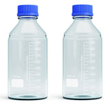 1000ml Storage Glass Bottles 2pcs Round Media Storage Bottle Borosilicate Glass Bottles Safe Probe Storage Glass Storage B