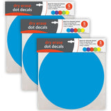Dry Erase Dot Decals, Assorted, 11, 5 Per Pack, 3 Packs
