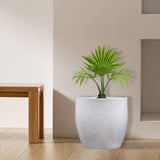 Go Hooked Pluto White Indoor Planter Pot 17 Inch | Lightweight Modern Round Plant Pot For Living Room, Balcony & Office | Decora