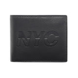 Aeropostale Men Vacaville Leather Global Coin Wallet Black, No. Of Card Slot : 4
