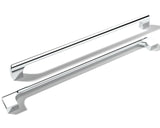 monti hardware | 1 Pack Polished Chrome 10 Inch Hole Center | Solid Metal Cabinet Handles Bathroom Home Decor Drawer Pulls | Sta
