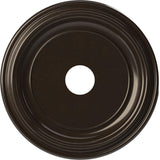 19OD x 3 1/2ID x 1 1/2P Traditional Thermoformed PVC Ceiling Medallion (Fits Canopies up to 11 1/2), Universal Metallic Rustic M