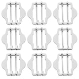 Bestonzon 10Pcs Suit Vest Buckles Metal Clothing Buttons Silver Waist Belt Buckles For Adjustable Vest Belt Clothing Decor Suita