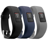 iBREK for Garmin Vivofit 3/jr/jr 2 Bands, Adjustable Replacement Wristbands with Watch Buckle for Kids Women Men(No Tracker)(3 Pack:Black&Navy&Gray,Small(4.7-6.2 in)