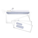 Amazon Basics #9 Self-Seal Envelopes with Peel and Seal, Double Window, Security Tinted, 500-Pack, 1 X 3.88 X 8.8 inch, White
