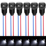 Gebildet 6pcs White LED Indicator Pilot Light 110VAC Mounting Hole Size 10mm(Flame Retardant Plastic Shell)