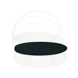 FSJITF Outdoor Sunproof Waterproof Round Daybed Cover, Replacement Patio Furniture Round Sofa Sun Bed Cushion, Cover ONLY (Black