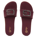 Ortho Joy Doctor Footwear For Women|| Fancy Footwear & Slipper For Women || Orthopedic Women'S Fancy Sandal For Women,Maroon,6,B0D873J87Q