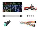 waveshare RGB Full-Color LED Matrix Panel, 2.5mm Pitch, 64 32 Pixels, Adjustable Brightness, Compatible with Raspberry Pi 5/4B/