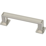 FRANKLIN BRASS Recessed Square (10-Pack) Cabinet Handles 3 Hole Center Pulls | Polished Nickel Hardware Kitchen Door, Drawers, D