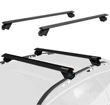 COWVIE 53 Inch Aluminum Roof Rack Cross Bars for Raised Side Rails, Adjustable Cargo Bars with Keyed Locks, Hold 198 LBS, Black