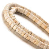 Tashidelek 1 Strand Natural Stone 3*6MM Gemstone Tube Rondell Spacer Loose Stone Beads (105-110PCS) White Turquoise