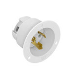 ENERLITES NEMA L630 Flanged Inlet Generator Plug, Locking Receptacle Socket, 30 Amp, 250 Volt, 2 Pole, 3 Wire Grounding, Indust