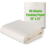15 x 12 Packing Paper for Moving Supplies, 90 Sheets Newsprint Paper, Newspaper Wrapping Paper for Arts, Crafts, Packing Boxes f