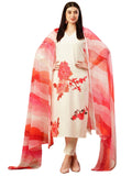 Anni Designer Women'S Cotton Blend Straight Printed Kurta With Pant & Dupatta (Tichuki Cream_S_Cream_Small),Cream,S