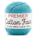 Premier Yarns Cotton Fair Solid Yarn, Turquoise, (Pack of 3)