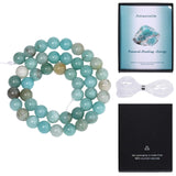 Song Xi 45pcs 8mm Natural Amazonite Stone Beads for Jewelry Making, Gemstones Beads Bracelet for Necklace Earring Keychain, with
