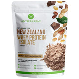 Antler Farms - 100% Grass Fed New Zealand Whey Protein Isolate, Peanut Butter Chocolate Flavor, 2 lbs - Pure and Clean, 7 Ingred