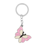 Caristo Colourful Butterfly (Kc11) Pink Metal Keychain For Car Bike Men Women Girls Kids Keyring