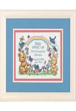 Dimensions 06802 God Gave Us Counted Cross Stitch Birth Record Kit, 14 Count White Aida, 7 W x 5 H