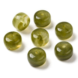 LiQunSweet 14.5MM 20 pcs Olive Green Flat Round Theme Acrylic Beads Rondelle Abacus Loose Spacer Beads for Bracelet Earring Neck