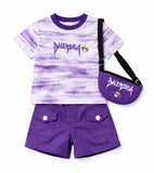Bold N Elegant Half Sleeve Tie Dye Cotton TShirt Cargo Shorts N Crossbody Bag Summer CoOrd Set For Infant Toddler Baby Boy Gir