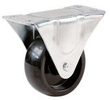 Shepherd Hardware 9481 2Inch Rubber Rigid Plate Caster, 125lb Load Capacity