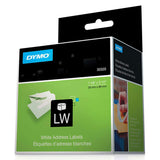 Dymo Lw Address Labels, Black On White, 1 1/8 X 3 1/2